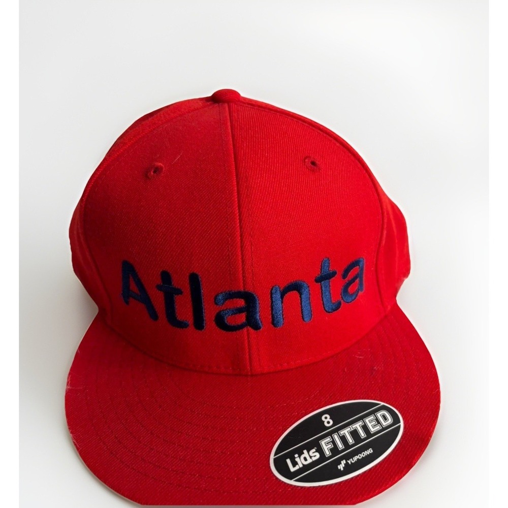 Lid's Atlanta Men's Red 8" SnapBack Hat Baseball Cap Streetwear
